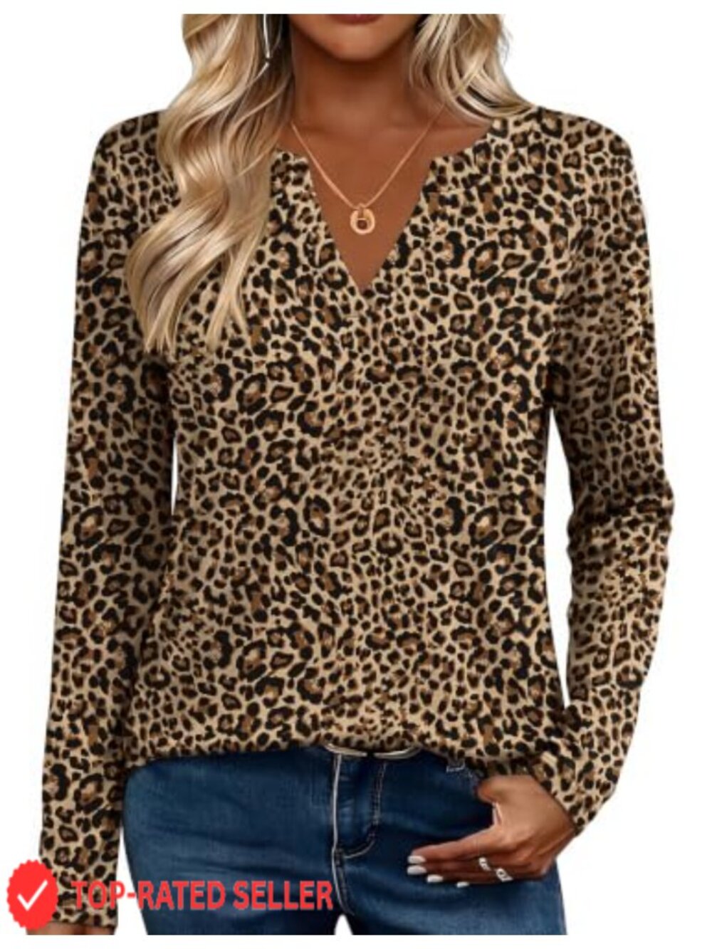 Womens Long Sleeve V Neck Tunic Top Casual Dressy Work Blouse